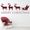 Merry Christmas Santa & Sleigh Wall Sticker