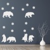 Polar Bear & Snowflakes Christmas Wall Sticker