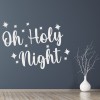 Oh Holy Night Christmas Quote Wall Sticker