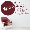 Santa & Reindeer Christmas Night Wall Sticker