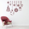Christmas Baubles Selection Wall Sticker