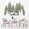 Winter Stag Christmas Forest Scene Wall Sticker