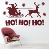 Ho Ho Ho! Santa & Reindeer Christmas Wall Sticker
