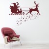 Santa, Reindeer & Stars Christmas Wall Sticker
