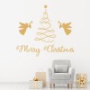 Merry Christmas Tree & Angels Wall Sticker