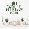All I Want For Christmas Is You Quote Wall Sticker