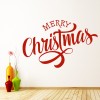Merry Christmas Swirl Design Wall Sticker