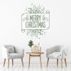 Merry Christmas Holly Design Wall Sticker