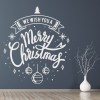 We Wish You A Merry Christmas Baubles & Stars Design Wall Sticker