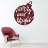 Merry & Bright Christmas Bauble Wall Sticker
