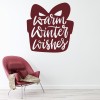 Warm Winter Wishes Christmas Quote Wall Sticker