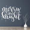 Merry & Bright Christmas Decal Wall Sticker