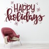 Happy Holidays Christmas Decal Wall Sticker
