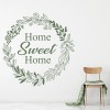 Home Sweet Home Floral Wreath Wall Sticker
