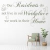 Our Residents Care Home Quote & Butterflies Wall Sticker