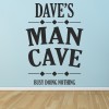 Personalised Name Busy Doing Nothing Man Cave Wall Sticker