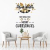 Gold & Black Design Merry Christmas Wall Sticker