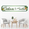 Personalised Name Green Christmas Banner Wall Sticker