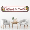 Personalised Name Red Christmas Banner Wall Sticker