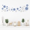 Blue & White Snowflake Decal Christmas Wall Sticker