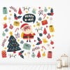 Santa Claus & Christmas Tree Wall Sticker Set