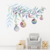 Festive Tree Branch & Christmas Baubles Wall Sticker
