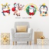 Merry Christmas Penguins & Rudolph Wall Sticker