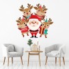 Santa Claus & Reindeer Friends Christmas Wall Sticker