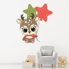 Reindeer & Stars Festive Christmas Wall Sticker