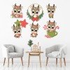Cute Reindeer Christmas Wall Sticker