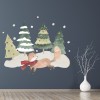 Festive Fox Winter Woodland Christmas Wall Sticker
