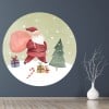Santa Delivering Presents Christmas Scene Wall Sticker
