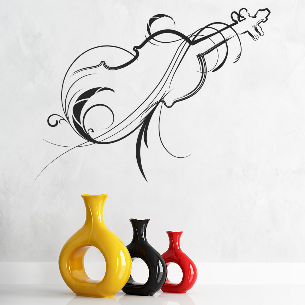 Decorative Violin Wall  Sticker  Musical Instruments Wall  