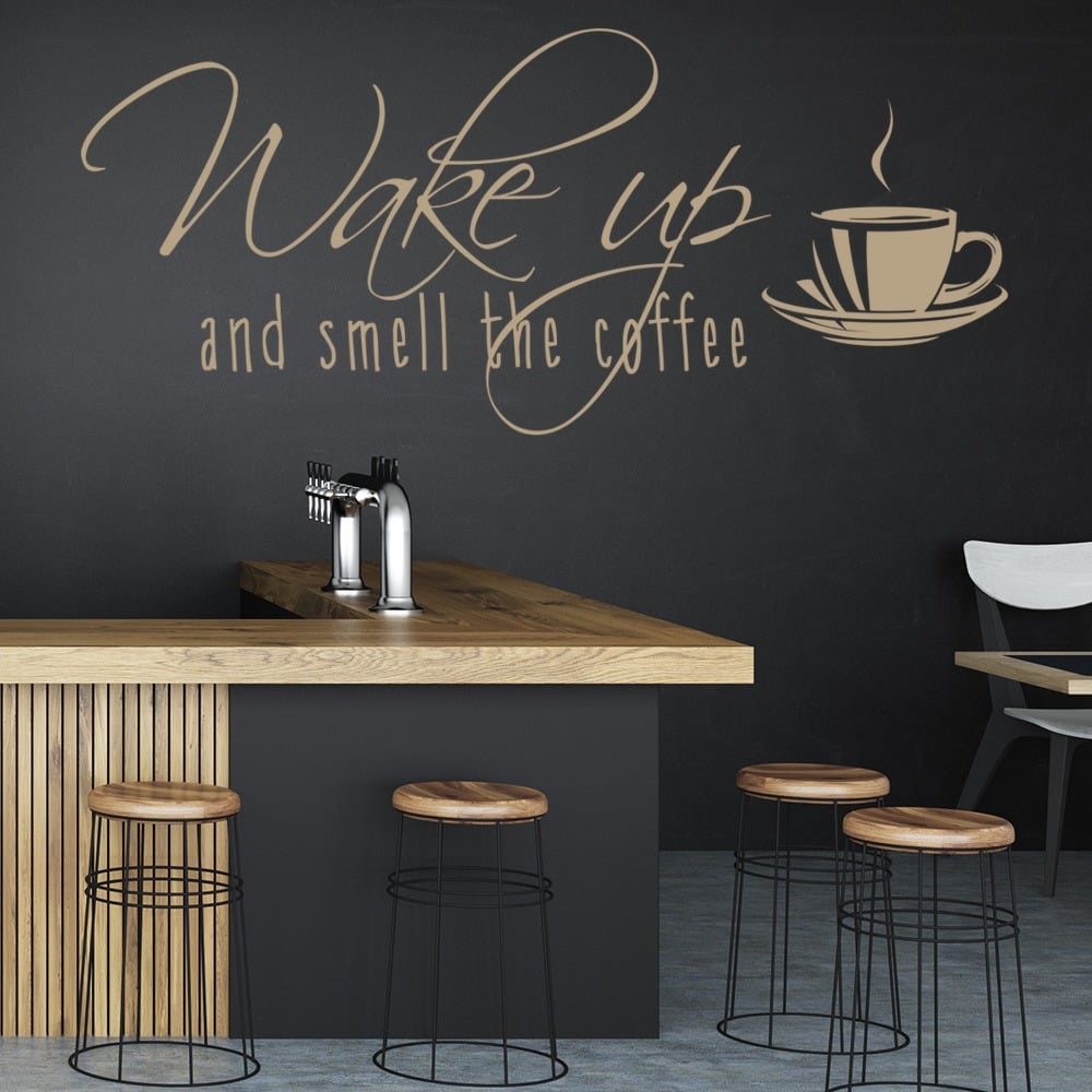 Smell The Coffee Wall Sticker Coffee Wall Art