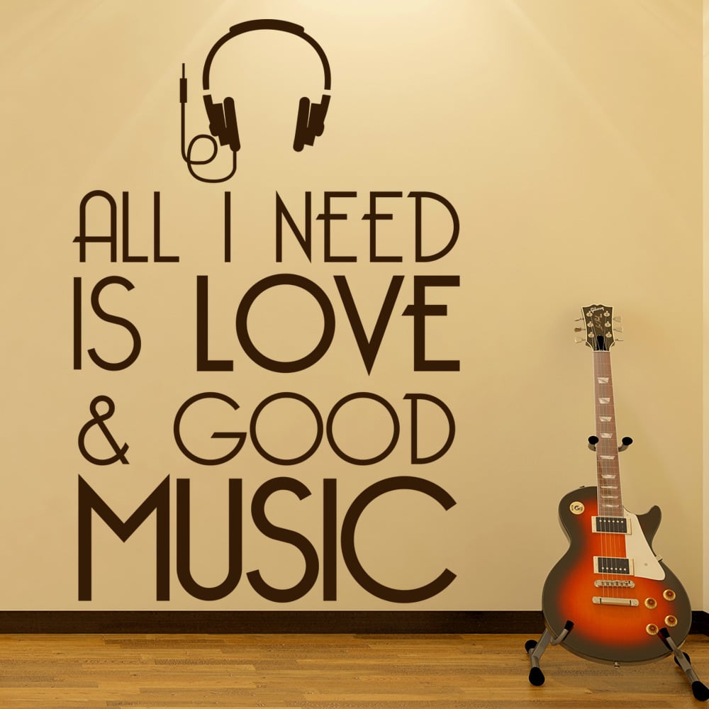 Love  And Good Music  Wall Sticker Music  Wall Art