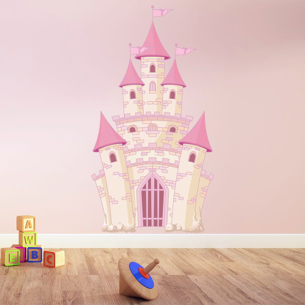 Pink Princess  Castle Wall  Sticker  Fairytale Wall  Decal  