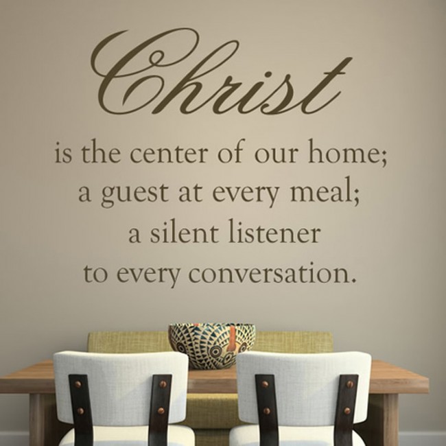 Christ Is The Centre Of Our Home Wall Sticker Religious Wall Art
