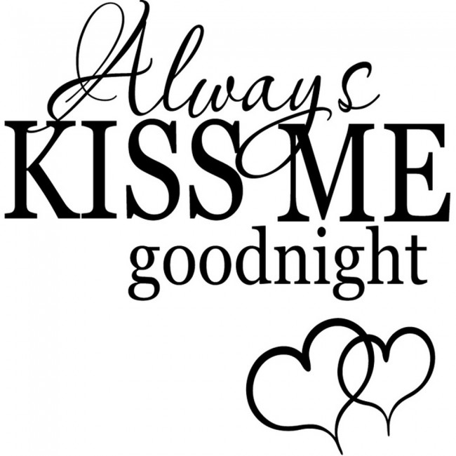 Download Always Kiss Me Goodnight Wall Stickers Love Quote Wall Art