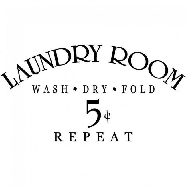 Laundry Room Wash Dry Fold Wall Sticker Home Wall Art