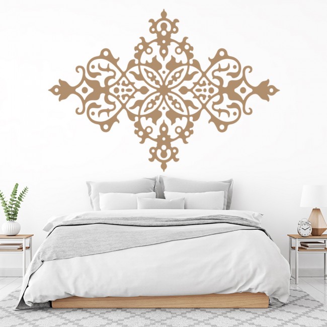 Floral Headboard Master Bedroom Wall Sticker