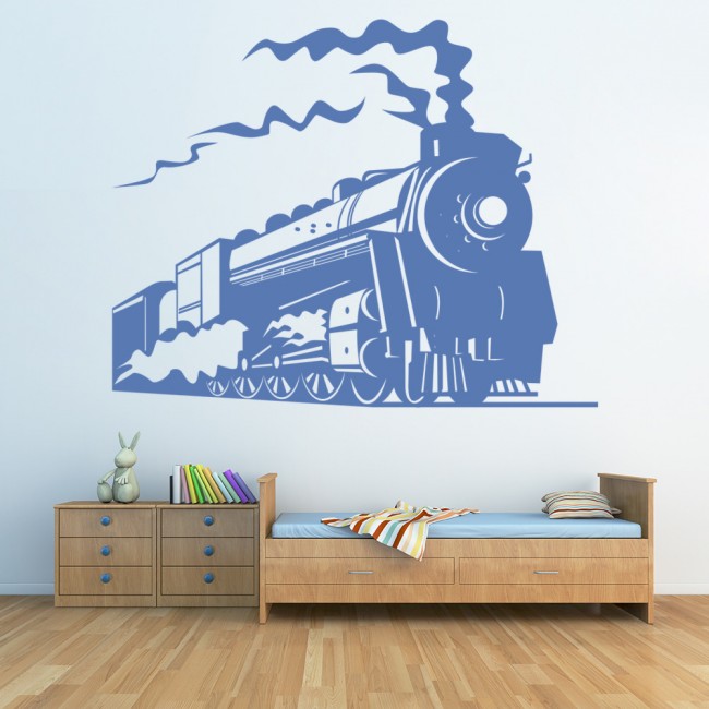 Train à vapeur Wall Art Decal autocollant transfert MO26