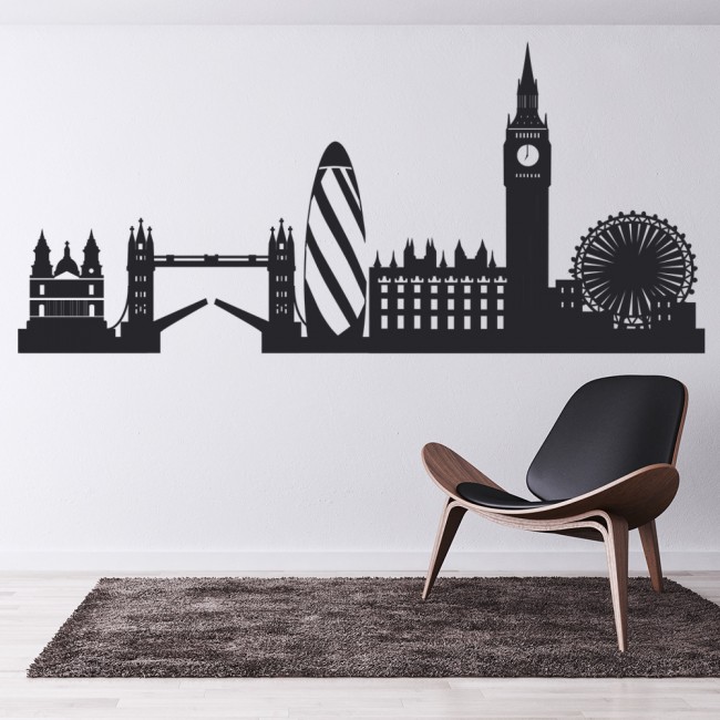 London City Skyline Landscapes 3D Art Wall Mural Photo Wallpaper Wall Stickers 