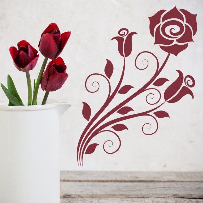  Roses  Wall  Sticker Floral Wall Art 