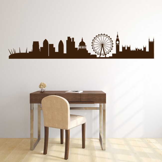 London City Skyline Uk Cityscape Wall Sticker - City Skyline Wall Sticker