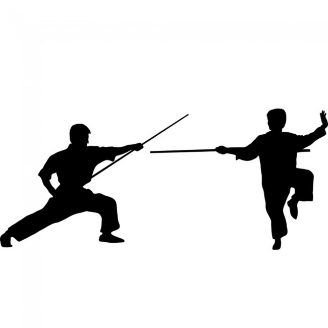Fencing Sword Fight Wall Sticker