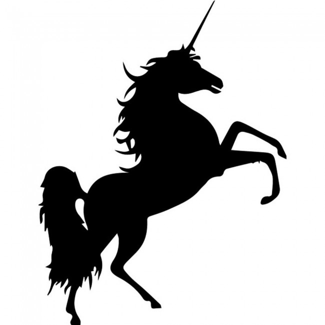 Rearing Unicorn Silhouette Mythical Creatures Wall Sticker Home Decor ...