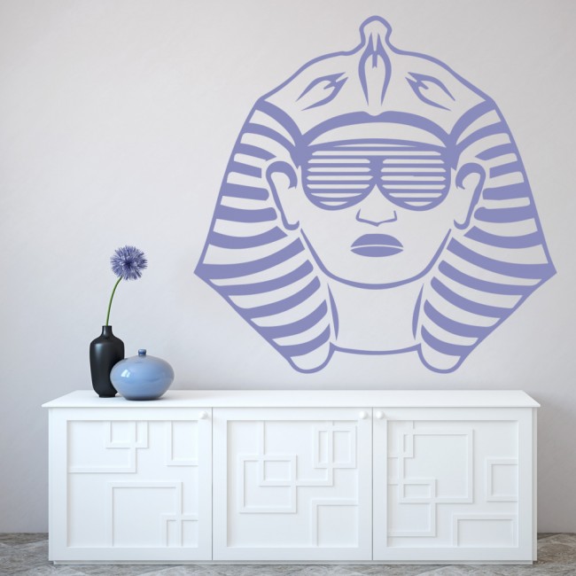 Pharaoh With Sunglasses Wall  Sticker  Egypt  Wall  Art
