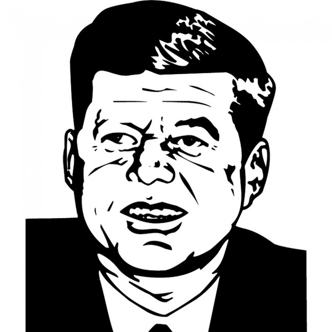 JFK Kennedy USA President Wall Sticker