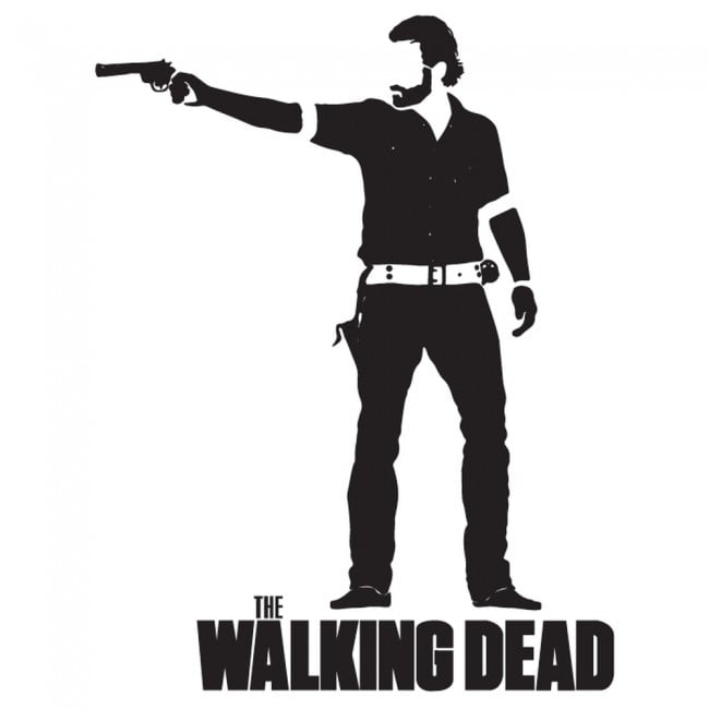 The Walking Dead/Andrew Lincoln Rick Grimes Zombies Pared Arte Pegatina/Calcomanía