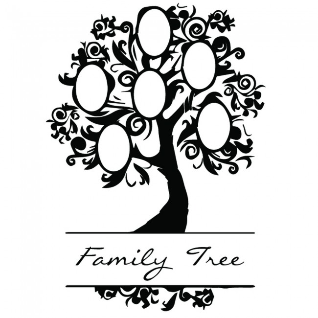 Family Tree Floral Picture Wall Sticker